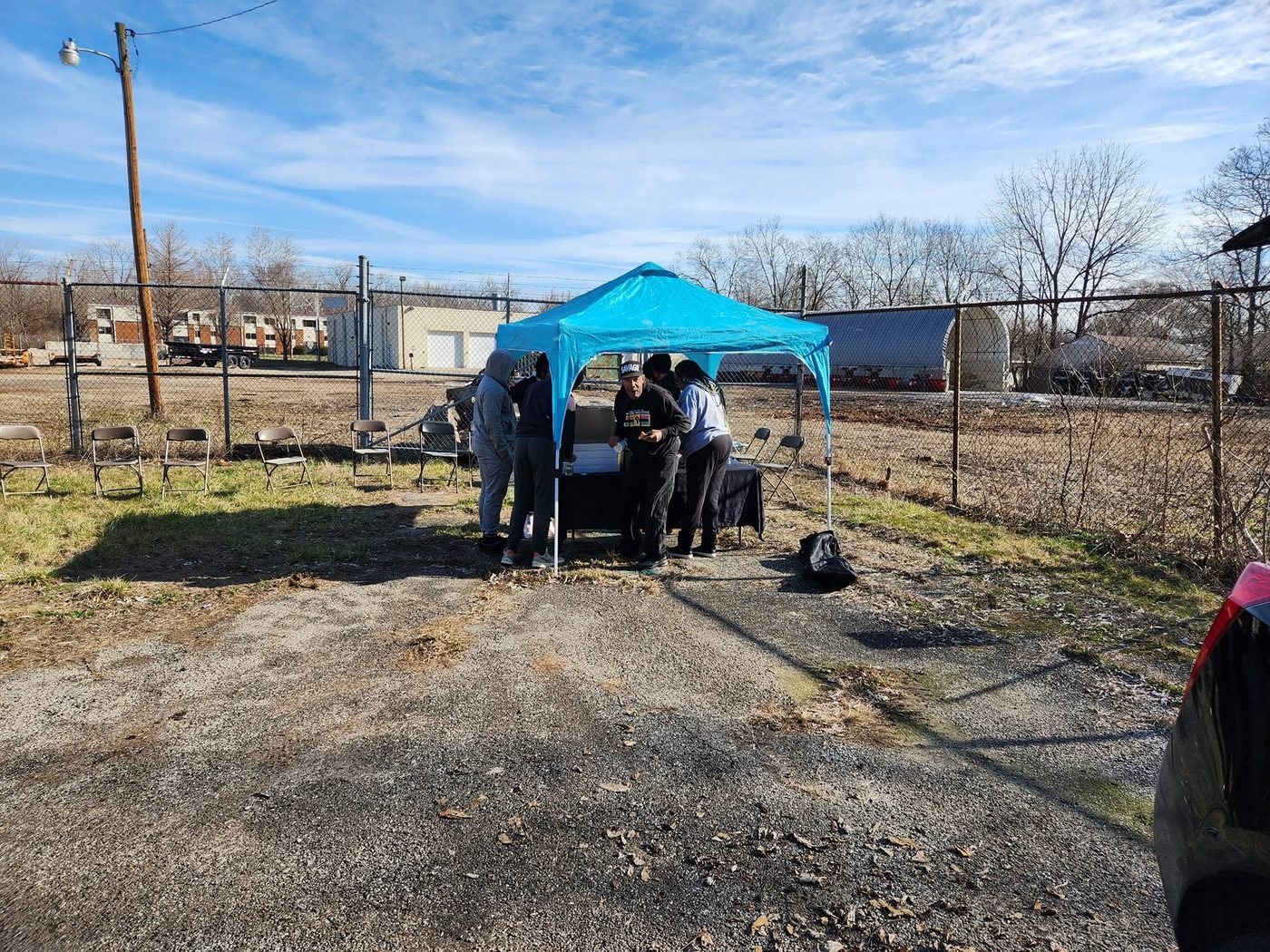 Community event under the tent