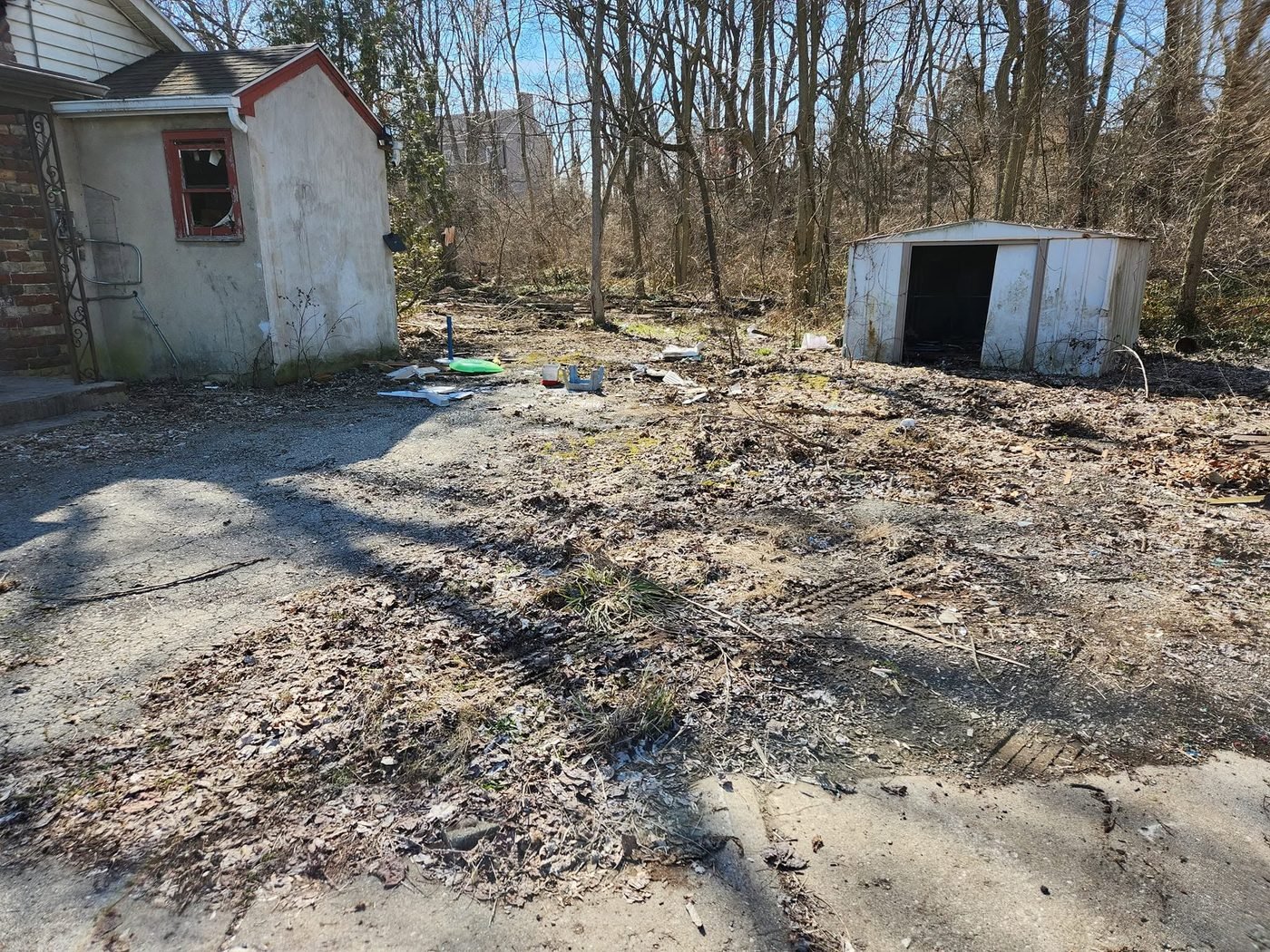 After — a clean, open lot